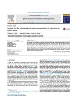 Sample size for estimating the mean concentration of organisms in ballast water