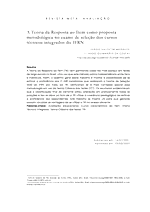A Teoria da Resposta ao Item como proposta metodológica no exame de seleção dos cursos técnicos integrados do IFRN